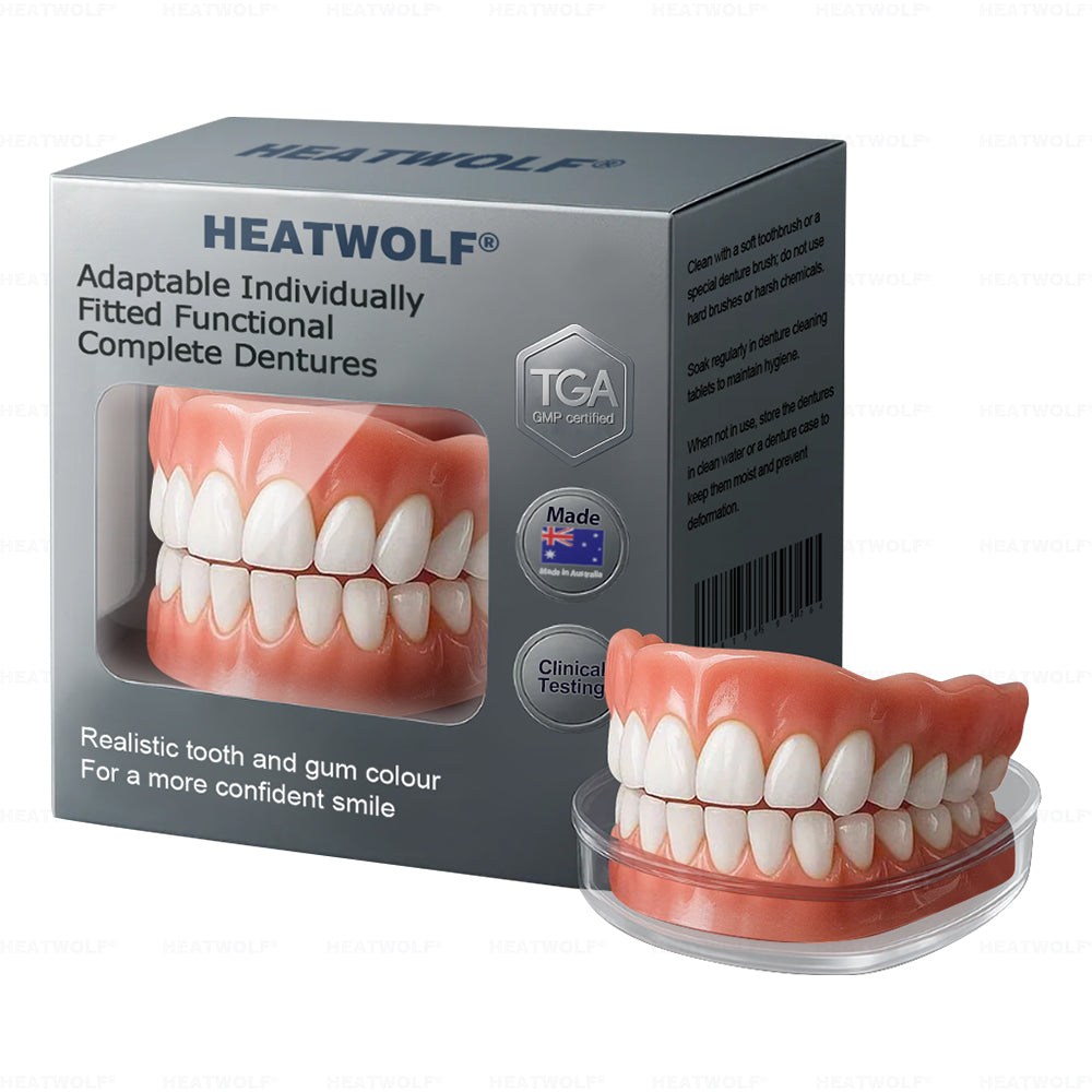 ✅ Made and Shipped from the Australia | HEATWOLF® Adaptable Custom-Fit Functional Complete Dentures 🍀