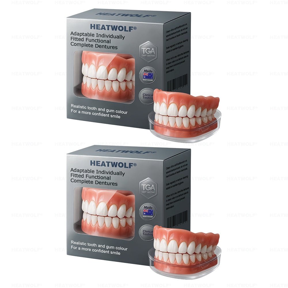 ✅ Made and Shipped from the Australia | HEATWOLF® Adaptable Custom-Fit Functional Complete Dentures 🍀