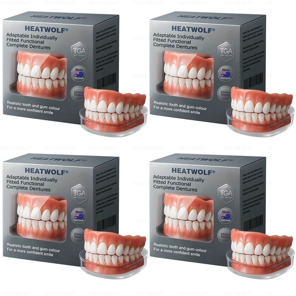 ✅ Made and Shipped from the Australia | HEATWOLF® Adaptable Custom-Fit Functional Complete Dentures 🍀